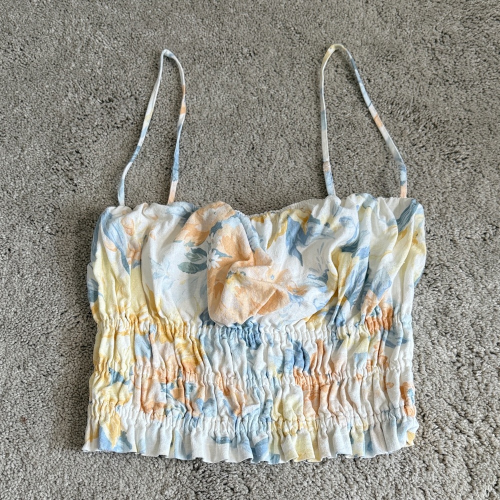 Abercrombie Floral Smocked Tube Top
